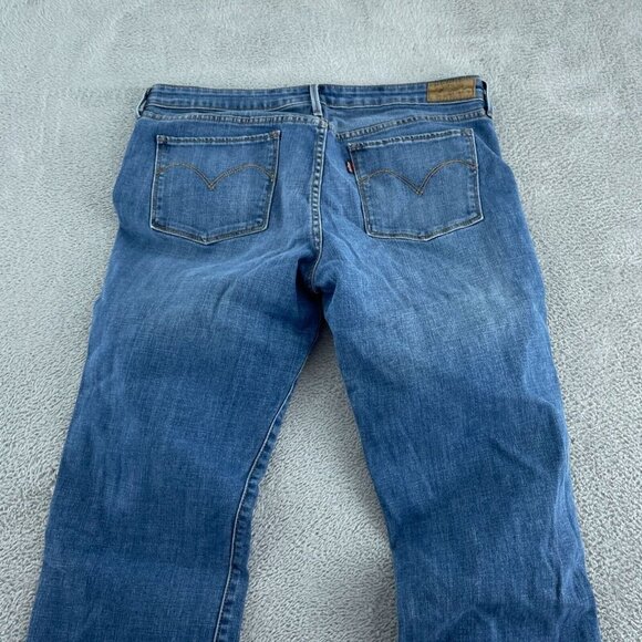 Levis Womens Slight Curve Classic Straight Leg Jeans 14/32 Blue Denim 3527 - Picture 2 of 10
